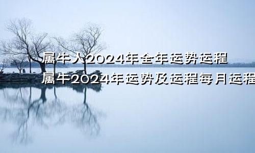 属牛人2024年全年运势运程属牛2024年运势及运程每月运程大家找算命网