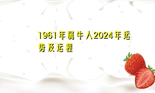 1961年属牛人2024年运势及运程