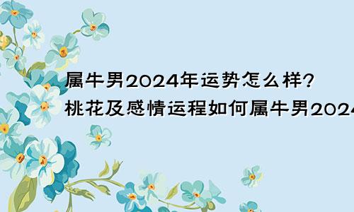 属牛男2024年运势怎么样?桃花及感情运程如何属牛男2024年运势怎么样?桃花及感情运程怎么样?