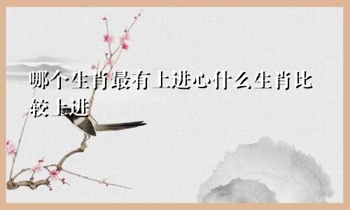 哪个生肖最有上进心什么生肖比较上进