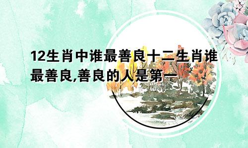 12生肖中谁最善良十二生肖谁最善良,善良的人是第一