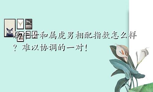 属牛女和属虎男相配指数怎么样？难以协调的一对！