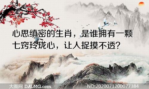 心思缜密的生肖，是谁拥有一颗七窍玲珑心，让人捉摸不透？