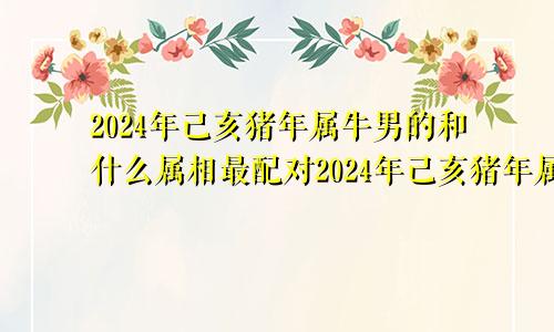 2024年己亥猪年属牛男的和什么属相最配对2024年己亥猪年属牛男的和什么属相最配婚姻