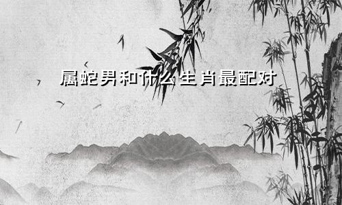 属蛇男和什么生肖最配对