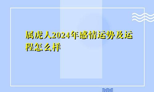 属虎人2024年感情运势及运程怎么样