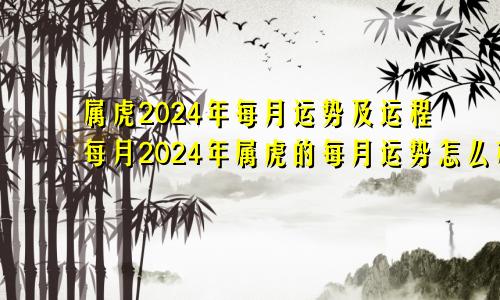 属虎2024年每月运势及运程每月2024年属虎的每月运势怎么样