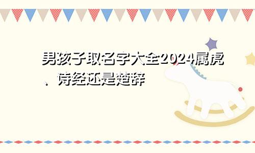 男孩子取名字大全2024属虎、诗经还是楚辞