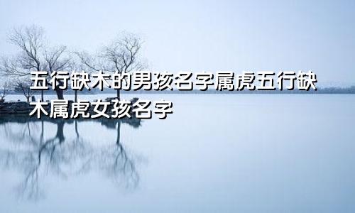 五行缺木的男孩名字属虎五行缺木属虎女孩名字