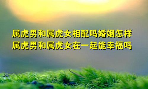 属虎男和属虎女相配吗婚姻怎样属虎男和属虎女在一起能幸福吗