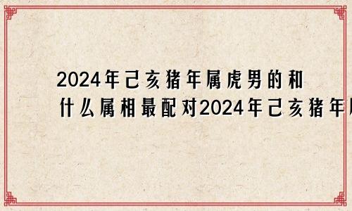 2024年己亥猪年属虎男的和什么属相最配对2024年己亥猪年属虎男的和什么属相最配婚姻