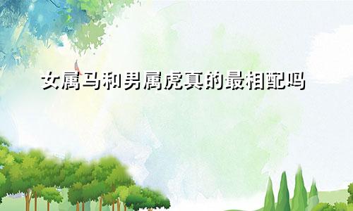 女属马和男属虎真的最相配吗