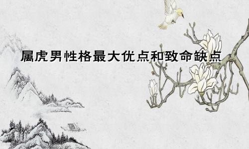 属虎男性格最大优点和致命缺点