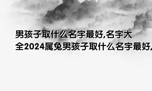 男孩子取什么名字最好,名字大全2024属兔男孩子取什么名字最好,名字大全2024属兔女孩