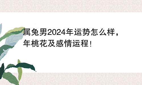 属兔男2024年运势怎么样，年桃花及感情运程！