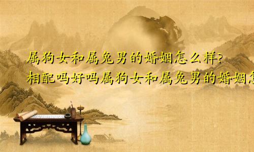属狗女和属兔男的婚姻怎么样?相配吗好吗属狗女和属兔男的婚姻怎么样?相配吗