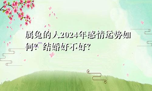 属兔的人2024年感情运势如何？结婚好不好？