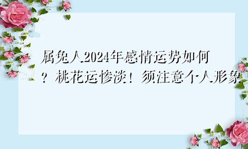 属兔人2024年感情运势如何？桃花运惨淡！须注意个人形象