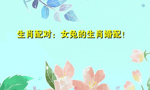 生肖配对：女兔的生肖婚配！