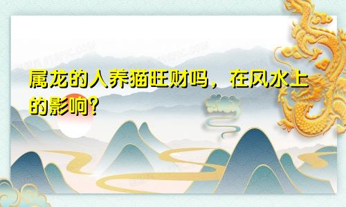 属龙的人养猫旺财吗，在风水上的影响？