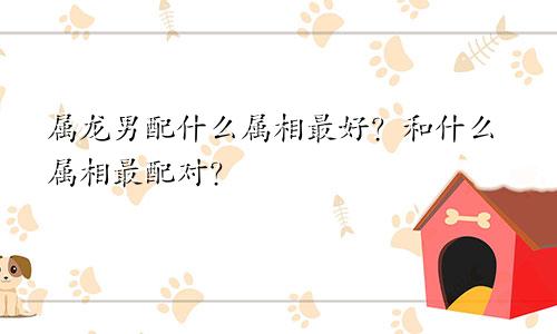 属龙男配什么属相最好？和什么属相最配对？