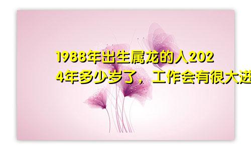 1988年出生属龙的人2024年多少岁了，工作会有很大进步？