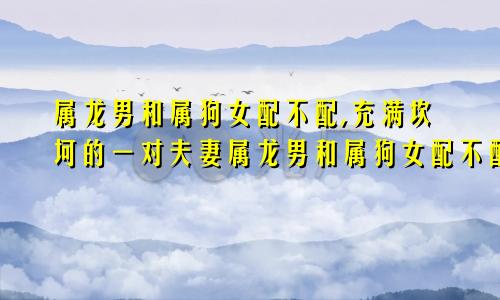 属龙男和属狗女配不配,充满坎坷的一对夫妻属龙男和属狗女配不配,充满坎坷的一对情侣