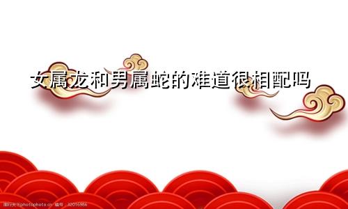 女属龙和男属蛇的难道很相配吗