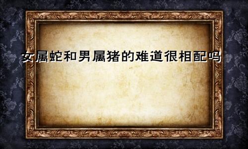 女属蛇和男属猪的难道很相配吗