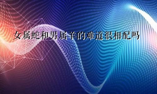 女属蛇和男属羊的难道很相配吗