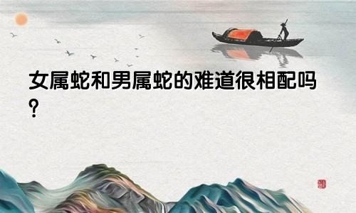 女属蛇和男属蛇的难道很相配吗？