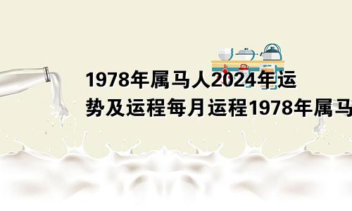 1978年属马人2024年运势及运程每月运程1978年属马人2024年运势及运程女