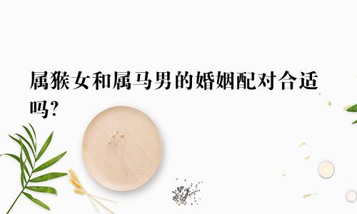属猴女和属马男的婚姻配对合适吗？