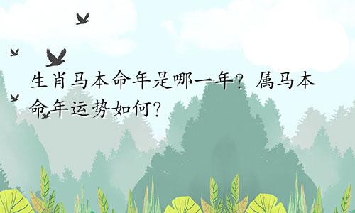 生肖马本命年是哪一年？属马本命年运势如何？