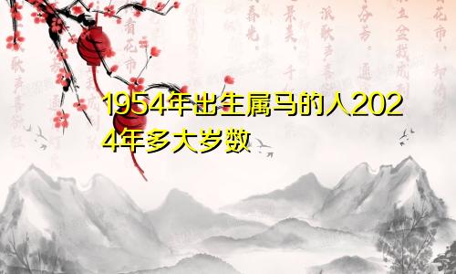 1954年出生属马的人2024年多大岁数