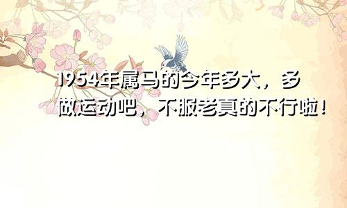 1954年属马的今年多大，多做运动吧，不服老真的不行啦！