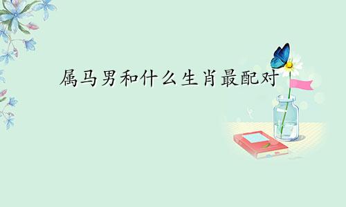属马男和什么生肖最配对