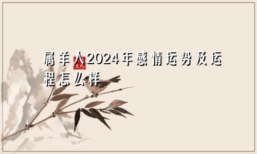 属羊人2024年感情运势及运程怎么样