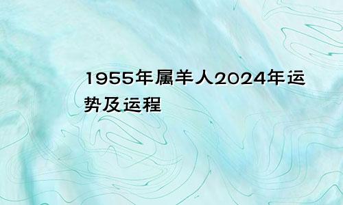 1955年属羊人2024年运势及运程