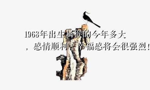 1968年出生属猴的今年多大，感情顺利，幸福感将会很强烈！