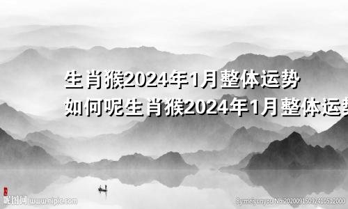 生肖猴2024年1月整体运势如何呢生肖猴2024年1月整体运势如何样