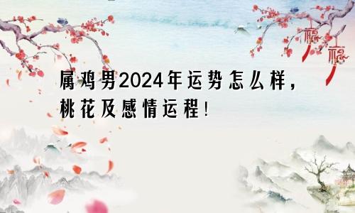 属鸡男2024年运势怎么样，桃花及感情运程！