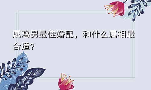属鸡男最佳婚配，和什么属相最合适？