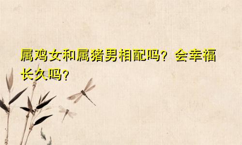 属鸡女和属猪男相配吗？会幸福长久吗？