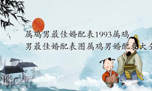 属鸡男最佳婚配表1993属鸡男最佳婚配表图属鸡男婚配表大全集
