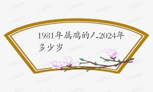 1981年属鸡的人2024年多少岁