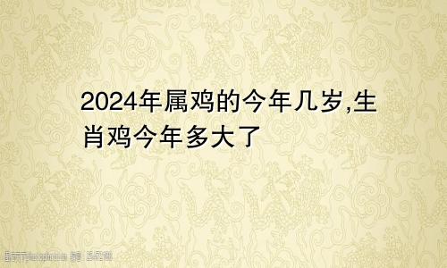 2024年属鸡的今年几岁,生肖鸡今年多大了