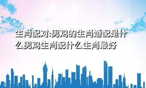 生肖配对:男鸡的生肖婚配是什么男鸡生肖配什么生肖最好