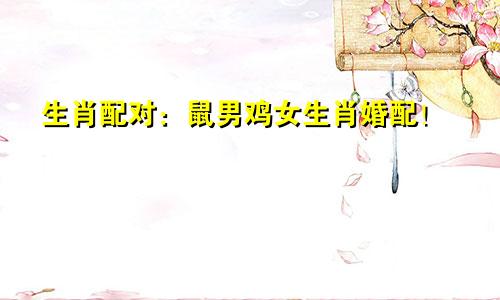 生肖配对：鼠男鸡女生肖婚配！