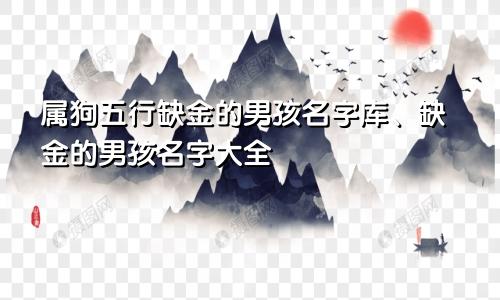 属狗五行缺金的男孩名字库、缺金的男孩名字大全